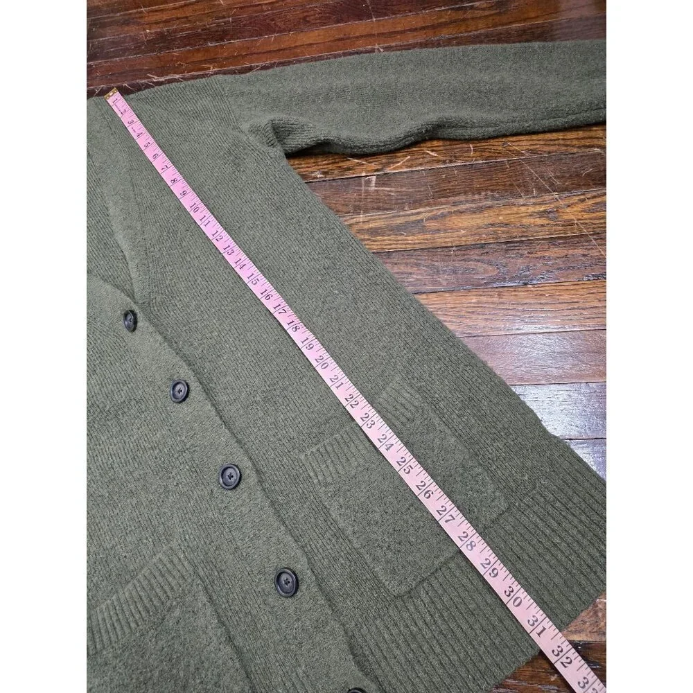J. Crew Olive Green Long Cardigan Sweater Medium